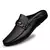 Mules masculinos de couro legítimo, primeira camada, moda verão, casual, inter - loja online