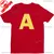 Alvin e os esquilos camisa vermelha unissex s/p filme promo nerd geek animação - comprar online