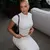 Sexy tripulação pescoço camisetas básicas roupas femininas moda curto branco - Flix Shop