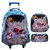 Imagem do Mochila Escolar Infantil de Rodinhas Menina Menino Bolsa Resistente Impermeável