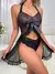 Imagem do Lingerie sexy feminina pijamas sem crochê vestido de renda sutiã aberto trajes