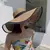 Chapéu de sol feminino grandes beirais ondas praia boné senhoras chapéu grand