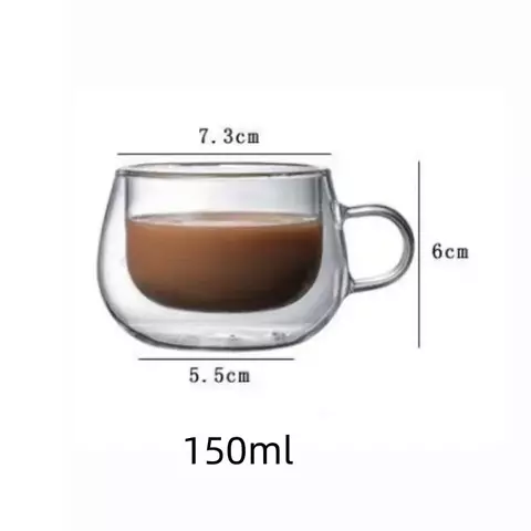 Copo de Café de Vidro de Parede Dupla