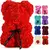 Nova flor artificial eterna rosa urso de pelúcia para a mãe dia das mães aniv - Flix Shop