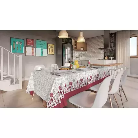 TOALHA DE MESA QUADRADA TEKA - TAM 1,40 X 1,40