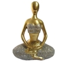 Estátua Yoga Luxo com Brilho 12cm - Mudra