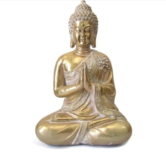 Buda Dourado Namastê 32cm - Gratidão e Prosperidade - comprar online