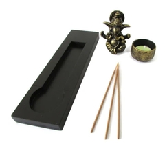 Incensário com Porta Vela Zen Ganesha 24cm - Território Zen