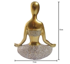 Estátua Yoga Luxo com Brilho 12cm - Mudra na internet