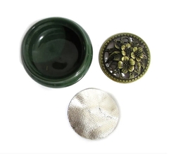Turíbulo de Porcelana com Flores 10cm - Verde Escuro na internet