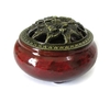Turíbulo de Porcelana com Flores 10cm - Vermelho - comprar online