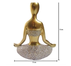 Estátua Yoga Luxo com Brilho 12cm - Meditação na internet