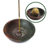 Incensário e Defumador em Pedra Sabão 7,5cm - Símbolo Om - comprar online