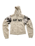 RECONSTRUCTED ARMY GRAY ZIP HOODIE