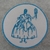 Patch bordado termocolante Orixá Iemanjá cor azul , perfeito para personalizar suas roupas e acessórios.