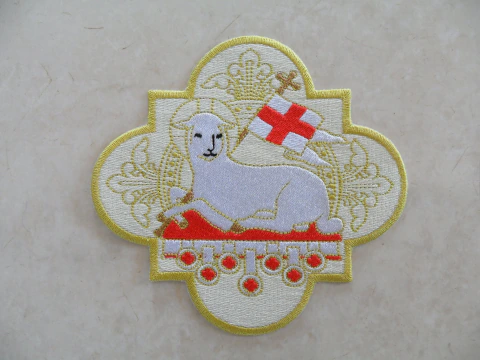 Patch bordado termocolante Cordeiro de Deus