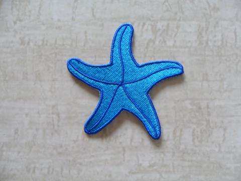 Patch bordado termocolante estrela do mar-3 Peças