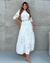 Vestido Midi Algodão Branco Pureza - TOMAZI FASHION BRAND