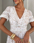 Vestido Midi De Renda Off-White Delicada - comprar online