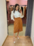 Saia evase suede - comprar online