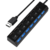 Zapatilla Hub Con 7 Puertos Usb 2.0 Switch Interruptor Y Luz