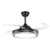 Ventilador De Techo Retráctil 4 Aspas Luz Led Fría Y Cálida