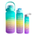 Botella De Agua Motivacional Set X3 Degradé Plástico Pico