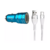Combo Cargador Para Auto Doble Entrada Usb Y Cable Tipo C