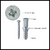 Tarugo Con Tope Y Tornillos 8 Mm En Caja Pack X100 Unidades - tienda online