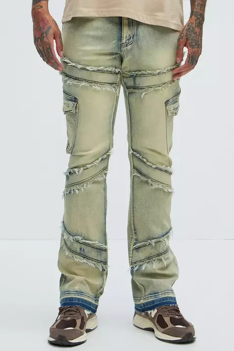 Cargo Stacked Skinny Flare Jeans - Vintage Blue Wash - comprar online