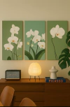 Set tríptico orquídeas