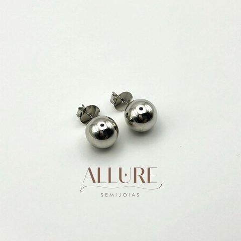 Brinco Bola Grande Banhado a Prata - comprar online