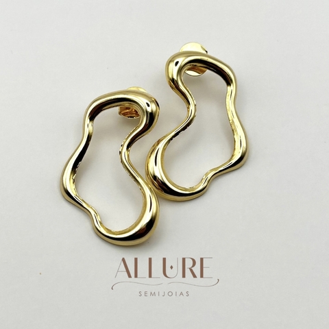 Brinco Orgânico Banhado a Ouro 18K - comprar online