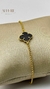 Pulseira Trevo Preto Banhado a Ouro 18K - Allure