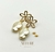 Brinco Flor Névoa (M) Banhado a Ouro 18K - comprar online