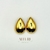 Brinco Gota Abaulado Banhado a Ouro 18K - Allure