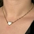 Colar Coração White Banhado a Ouro 18K na internet