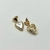 Brinco Coração Duplo Banhado a Ouro 18K - comprar online