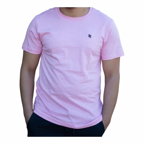 CAMISETA UNISSEX BÁSICA - BARRA RETA - COR ROSA - comprar online