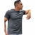 CAMISETA UNISSEX PREMIUM BÁSICA - BARRA RETA - COR CINZA ESCURA/MESCLA - comprar online