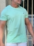 CAMISETA BASICA _ BARRA RETA TRADICIONAL_ COR VERDE BEBE UNISSEX - loja online