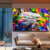Quadro Águia Com Splats De Tinta Colorida - loja online