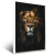 Quadro Leão Com Fundo Preto - comprar online