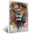 Quadro Leão Com Respingo De Tinta Colorido No - Quadro Pronto