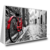 Quadro Bicicleta Vermelha Estacionada Ao Lado - Quadro Pronto