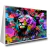 Quadro Leão Colorido Com Fundo Colorido - comprar online