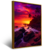 Quadro Pôr Do Sol Na Praia Com Pedras E Palme - comprar online