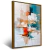 Quadro Estilo Abstrata Com Cores Azuis Laran - comprar online