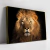 Imagem do Quadro Leão Com Fundo Preto