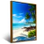 Imagem do Quadro Praia Com Palmeiras E Céu Azul